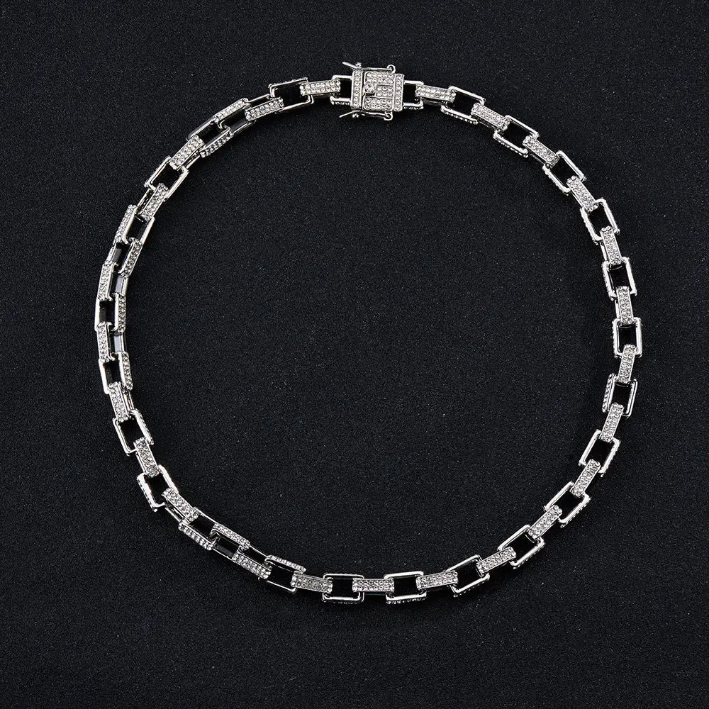 Fashion Trend Street Punk Rock Hip Hop Cuban Chain Hip Hop Mimi Box Buckle Necklace eprolo