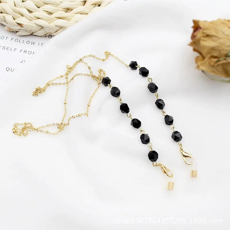 New Simple Crystal Pentagram Glasses Chain Mask Chain Anti-drop Necklace eprolo