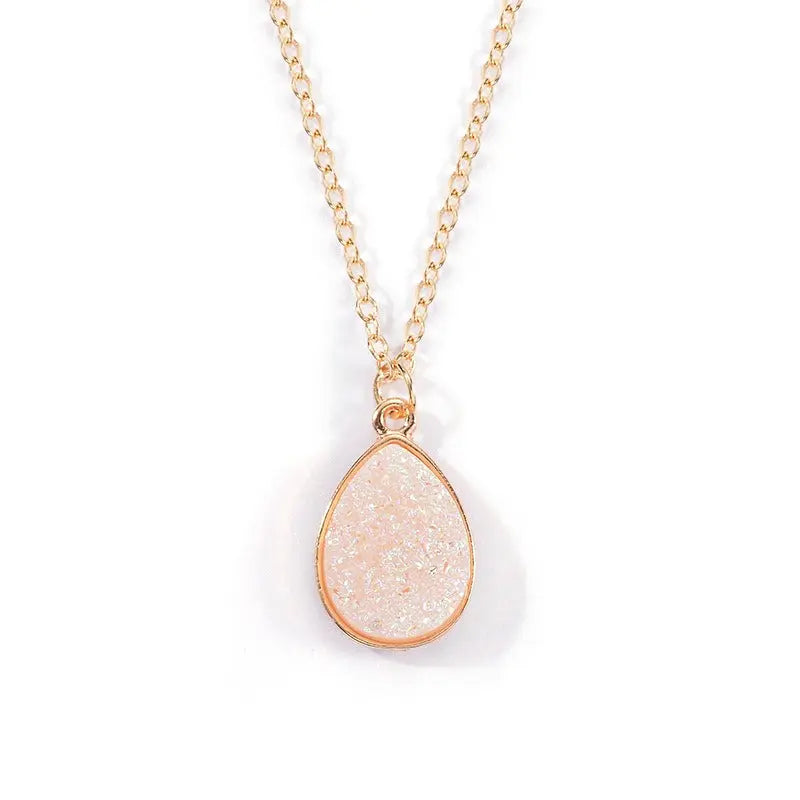 New Creative Necklace Simple Water Drop Pendant Fashion Sweet Crystal Cluster Necklace eprolo