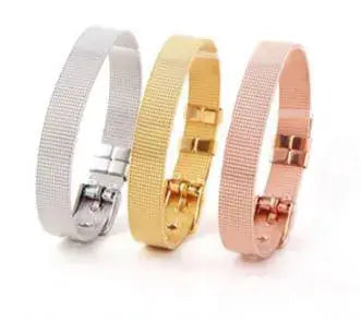 Stainless Steel Slider Bracelet -Rose Gold My Store