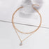 New Stacked Necklace Cold Feng Shui Drop Zircon Pendant Collar Chain Necklace Adornment Female eprolo