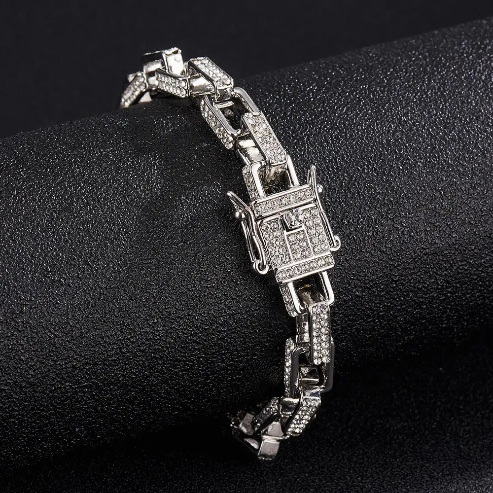 Fashion Trend Street Punk Rock Hip Hop Cuban Chain Hip Hop Mimi Box Buckle Necklace eprolo