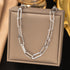 Trendy geometric coarse chain Cuban chain clavicle chain eprolo