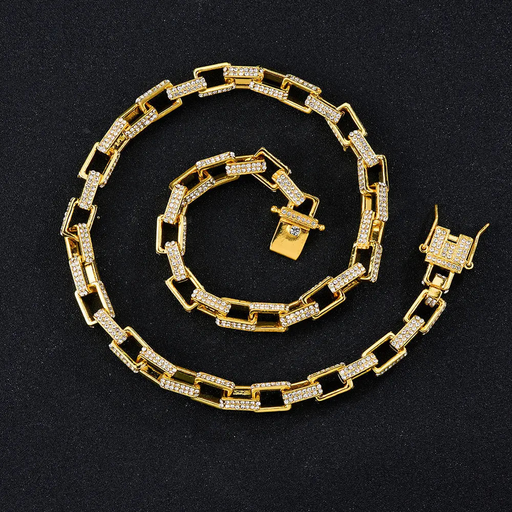 Fashion Trend Street Punk Rock Hip Hop Cuban Chain Hip Hop Mimi Box Buckle Necklace eprolo