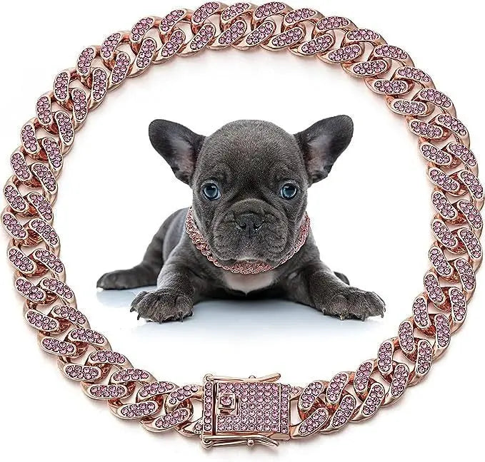 Hip Hop Cuban Chain Pet Jewelry Necklace Collar Zinc Alloy Size Cat Dog Chain Accessories eprolo