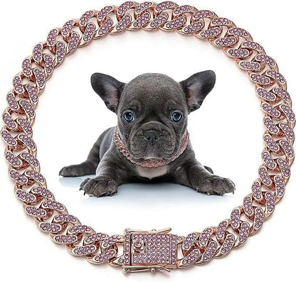 Hip Hop Cuban Chain Pet Jewelry Necklace Collar Zinc Alloy Size Cat Dog Chain Accessories eprolo