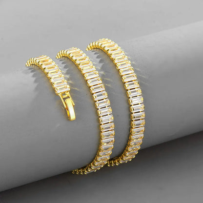 Inlaid With Zirconium Rectangular Zircon Cuban Chain Watch Chain Trendy Products eprolo