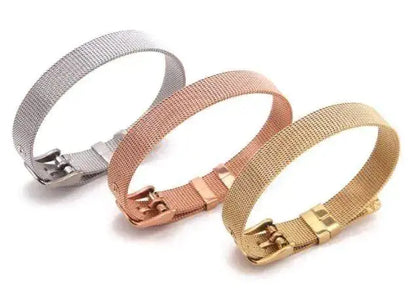 Stainless Steel Slider Bracelet -Rose Gold My Store