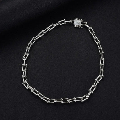 9mm U-Shaped Ring Buckle Cuban Chain Necklace Sweater Chain Personality Trend Clavicle Chain Bracelet eprolo