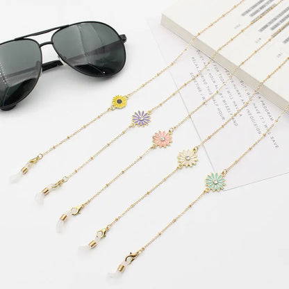 New Small Chrysanthemum And Gold Chain With Anti-Drop Mask Glasses Chain Necklace eprolo