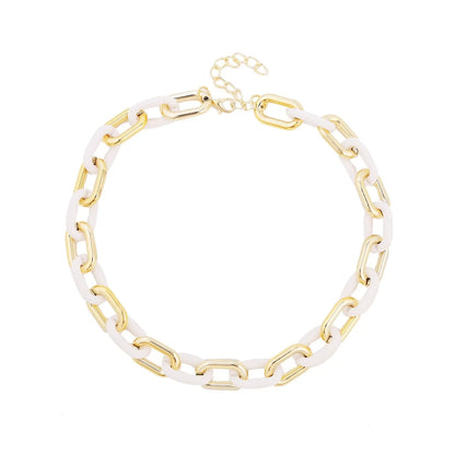 Accessories Necklace Cuban Chain Acrylic Colorful Necklace Punk Chain Necklace Summer Ins eprolo