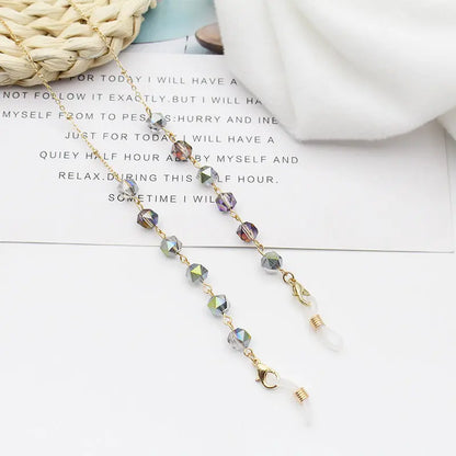 New Simple Crystal Pentagram Glasses Chain Mask Chain Anti-drop Necklace eprolo