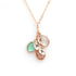 12-color water drop birthstone leaf lettering diy necklace holiday gift eprolo