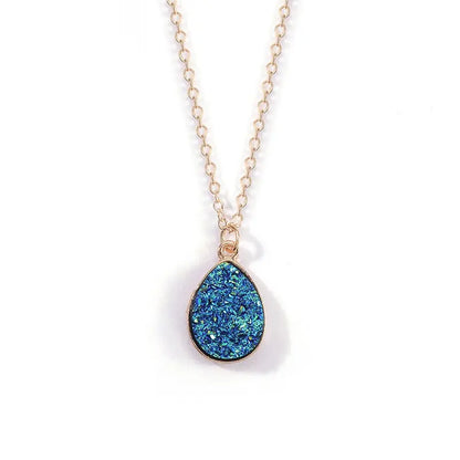 New Creative Necklace Simple Water Drop Pendant Fashion Sweet Crystal Cluster Necklace eprolo