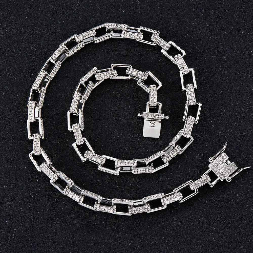 Fashion Trend Street Punk Rock Hip Hop Cuban Chain Hip Hop Mimi Box Buckle Necklace eprolo