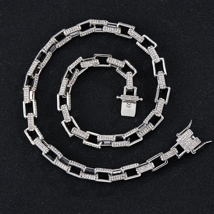 Fashion Trend Street Punk Rock Hip Hop Cuban Chain Hip Hop Mimi Box Buckle Necklace eprolo