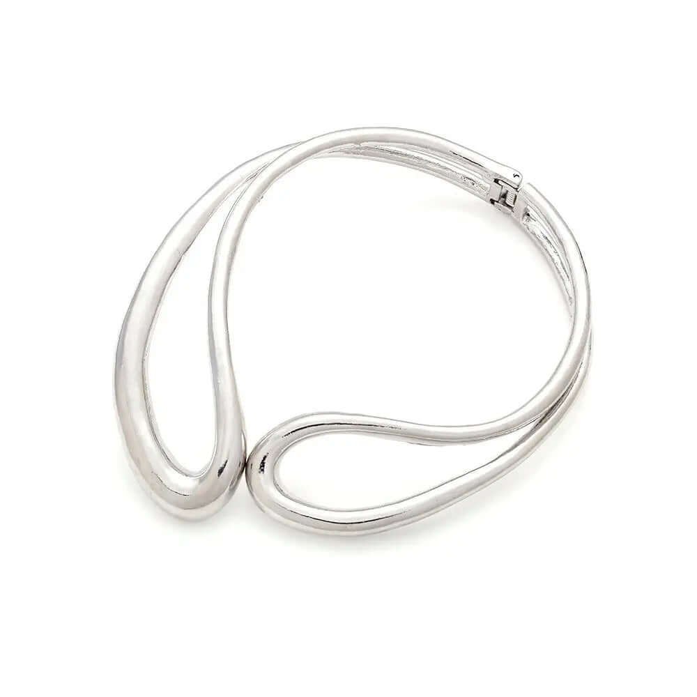 Asymmetrical open alloy choker women&