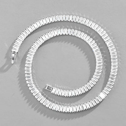 Inlaid With Zirconium Rectangular Zircon Cuban Chain Watch Chain Trendy Products eprolo