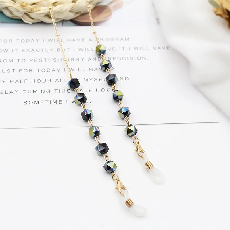 New Simple Crystal Pentagram Glasses Chain Mask Chain Anti-drop Necklace eprolo