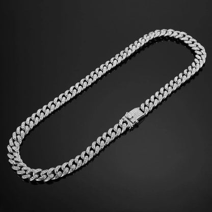 Hip Hop Necklace Jewelry 12mm Wide Butterfly Buckle Thick Gold Plating Cuban Chain eprolo