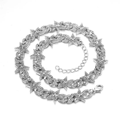 Hip-Hop Style Man Metal Jewelry New Pentagram Cuban Chain eprolo