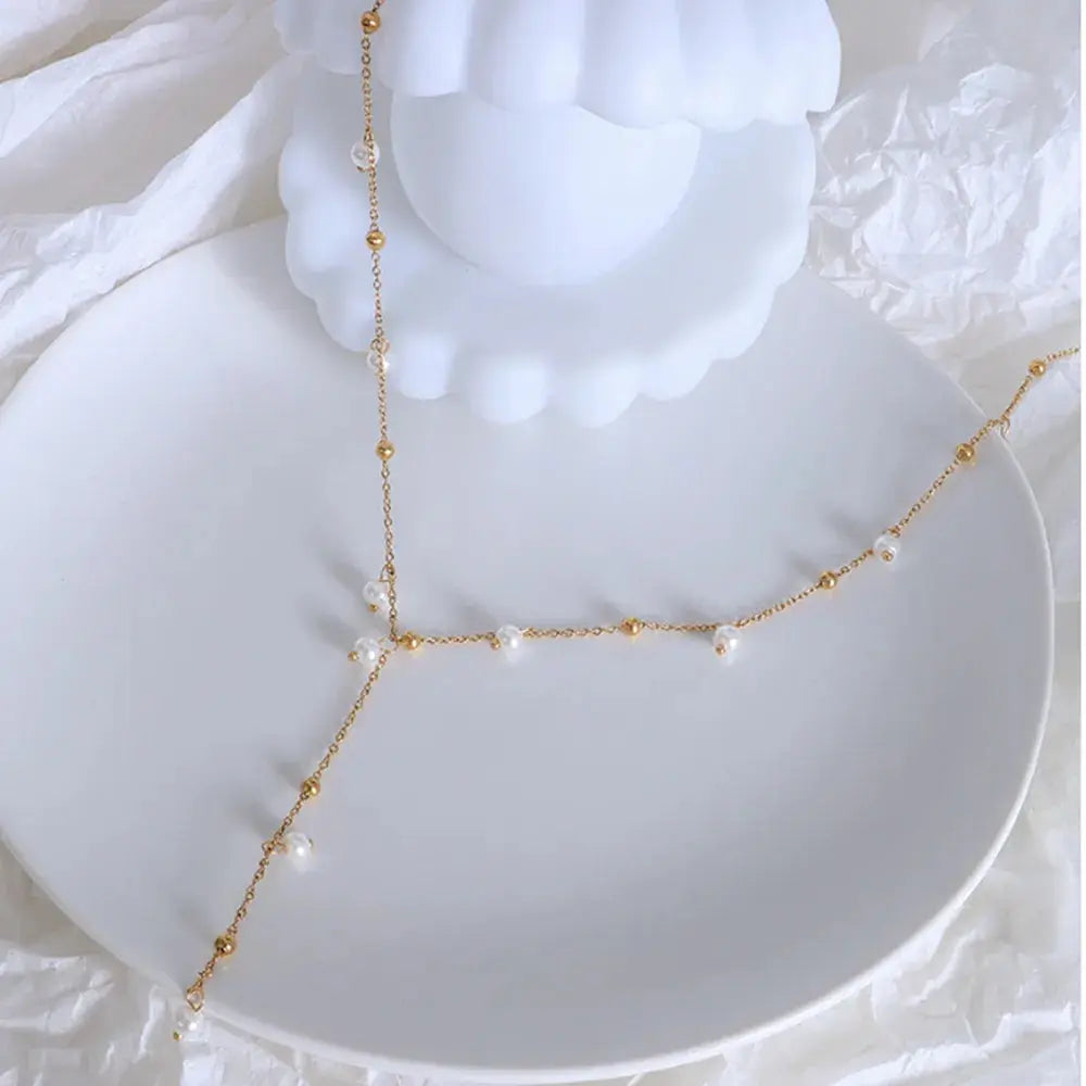18K Gold-Plated Pearl Drop Necklace eprolo