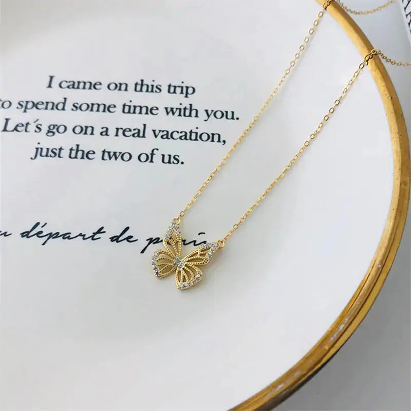 Clavicle Chain Butterfly Necklace My Store