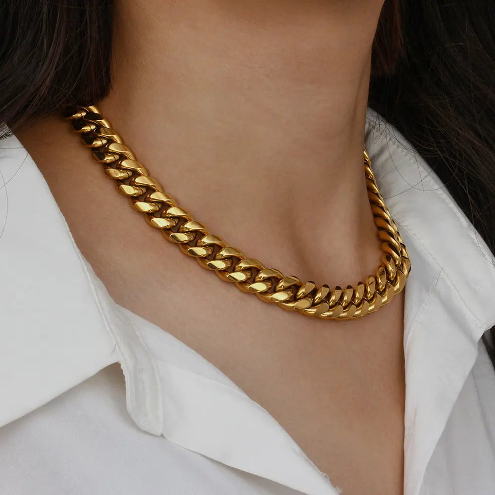 Hip Hop Stainless Steel Necklace Women&