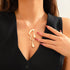 Liquid Design Sweet Cool Necklace Metal Wind Irregular Water Drop Necklace eprolo