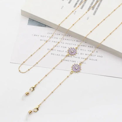 New Small Chrysanthemum And Gold Chain With Anti-Drop Mask Glasses Chain Necklace eprolo