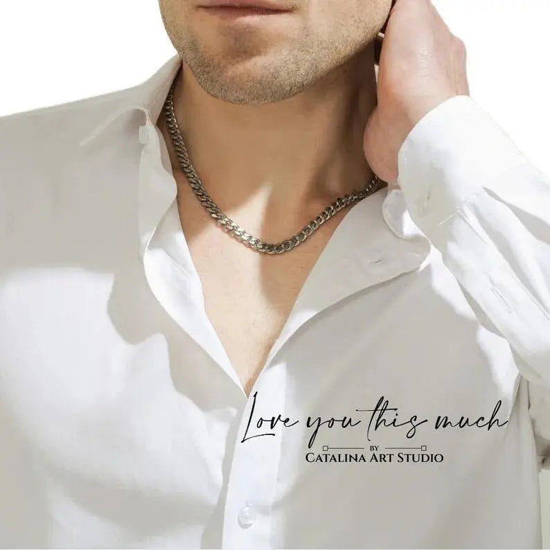 New minimalist 14K gold Cuban chain for men&