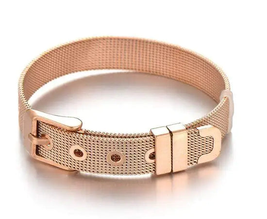 Stainless Steel Slider Bracelet -Rose Gold My Store