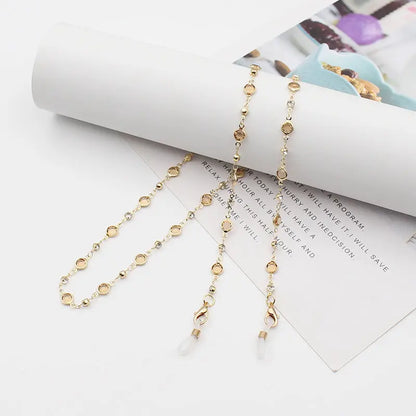 Personality Jewelry Accessories Fashion Color Crystal With Drill Mask Glasses Anti-Drop Lanyard Necklace eprolo