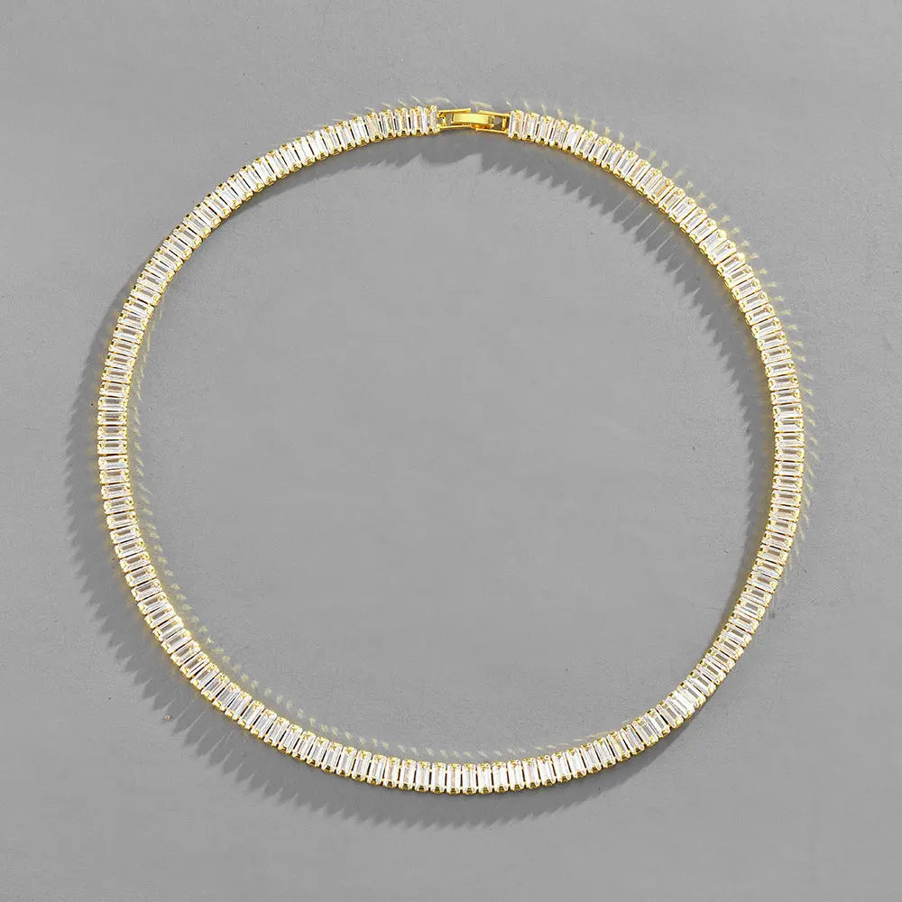 Inlaid With Zirconium Rectangular Zircon Cuban Chain Watch Chain Trendy Products eprolo