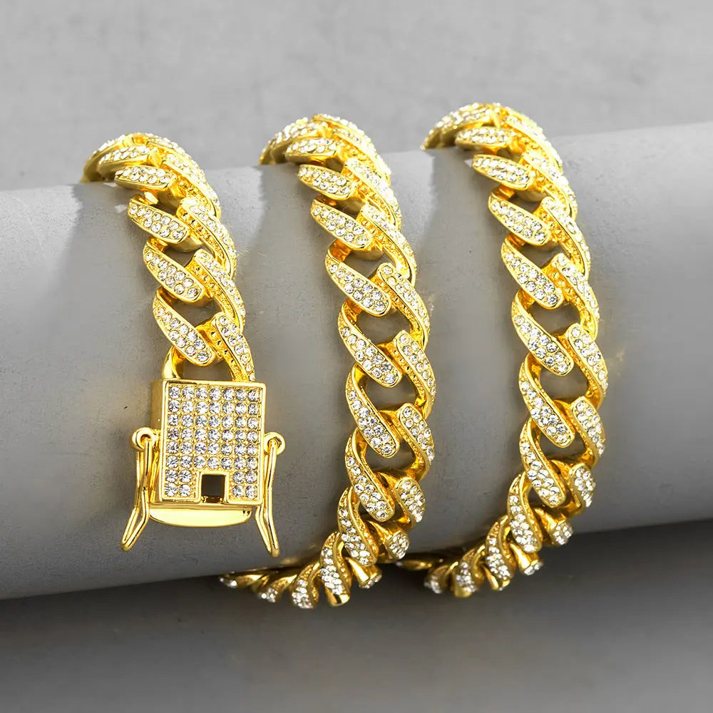 New Hip Hop Cuban Chain Icedout Link Chain Jewelry eprolo