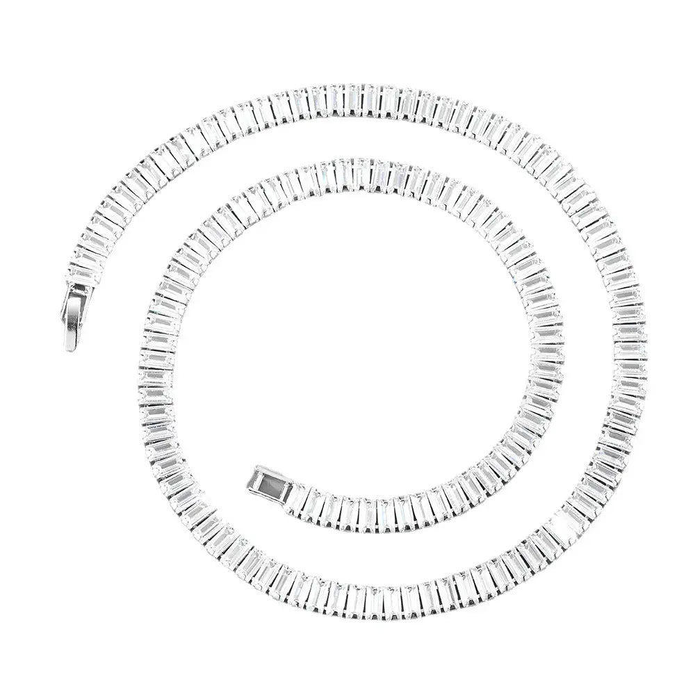 Inlaid With Zirconium Rectangular Zircon Cuban Chain Watch Chain Trendy Products eprolo