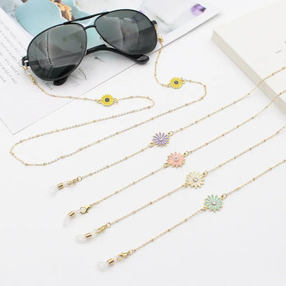 New Small Chrysanthemum And Gold Chain With Anti-Drop Mask Glasses Chain Necklace eprolo