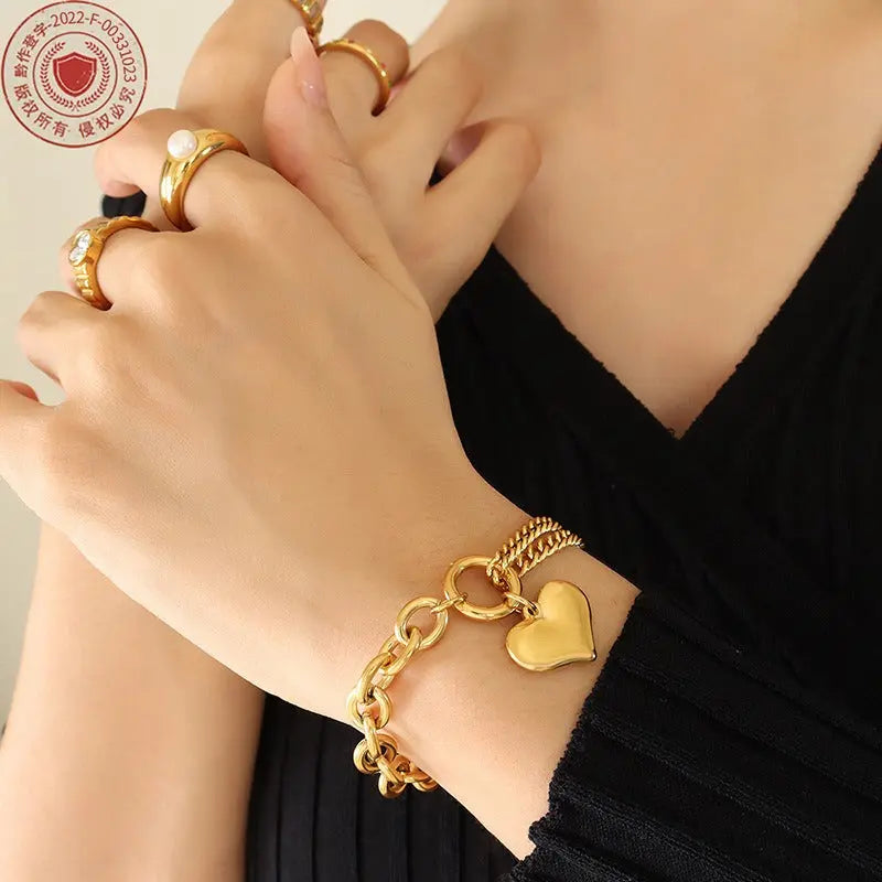 Cuban Chain Splicing Chain Love Bracelet eprolo