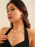 Liquid Design Sweet Cool Necklace Metal Wind Irregular Water Drop Necklace eprolo