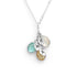 12-color water drop birthstone leaf lettering diy necklace holiday gift eprolo