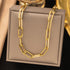 Trendy geometric coarse chain Cuban chain clavicle chain eprolo
