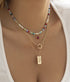 Retro Color Water Drop Pendant Clavicle Chain Niche Crystal Chain Design Necklace eprolo