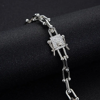 9mm U-Shaped Ring Buckle Cuban Chain Necklace Sweater Chain Personality Trend Clavicle Chain Bracelet eprolo
