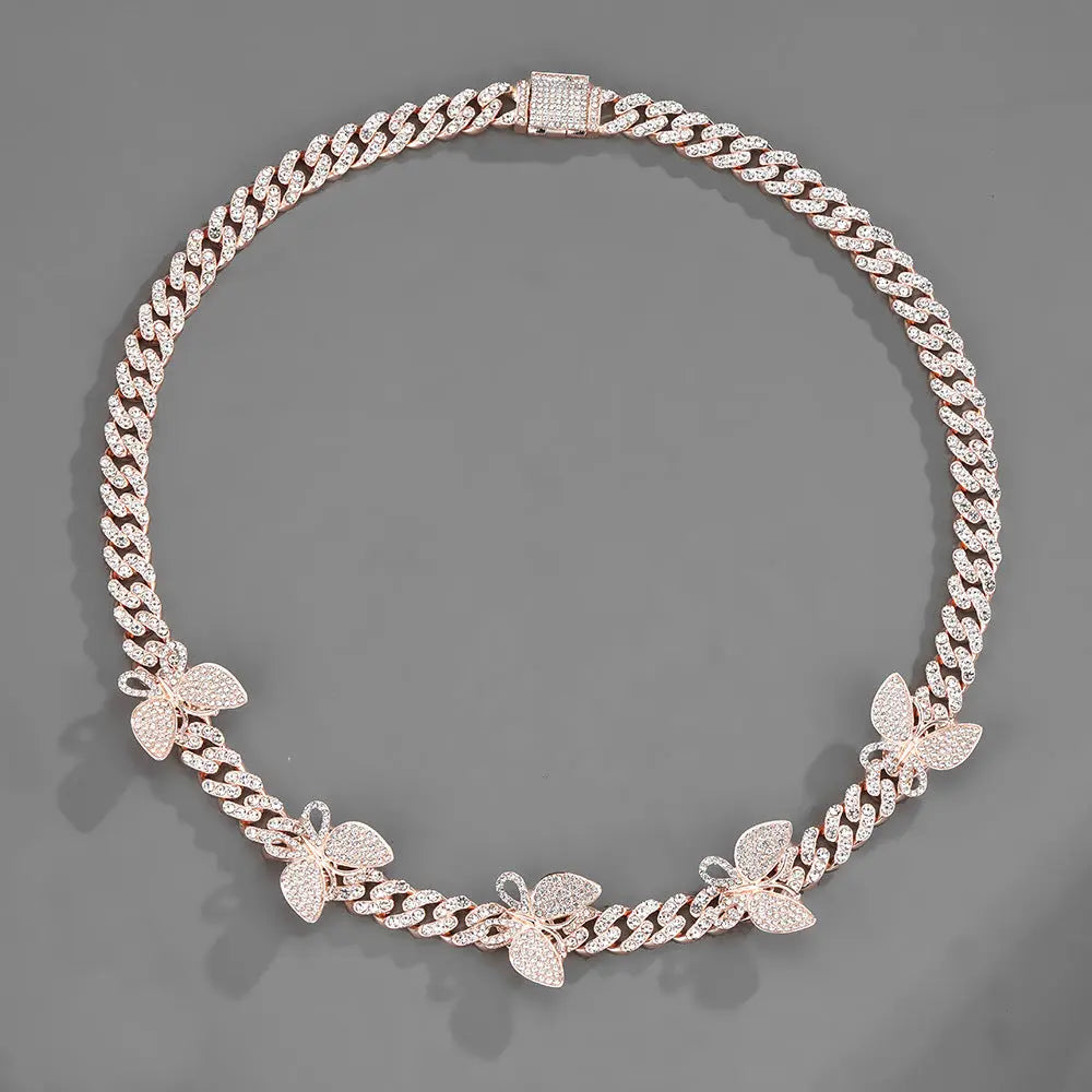 Butterfly Accessories Cuban Chain 15mm Geometric Hip Hop Hiphop Bracelet Anklet Necklace Jewelry eprolo