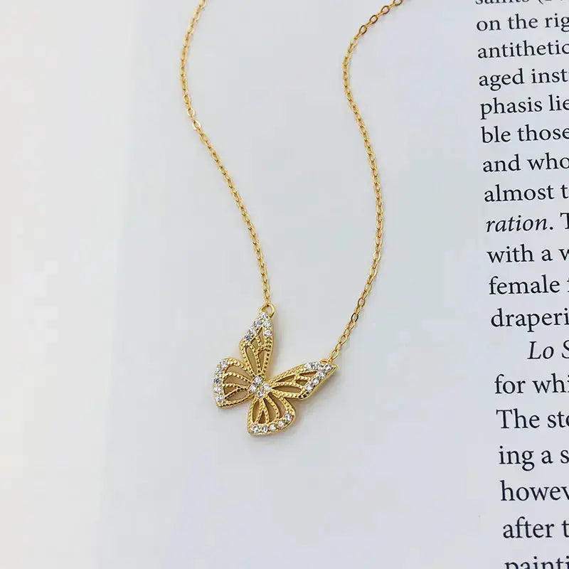 Clavicle Chain Butterfly Necklace My Store