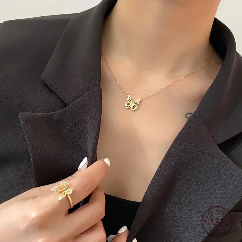 Clavicle Chain Butterfly Necklace My Store